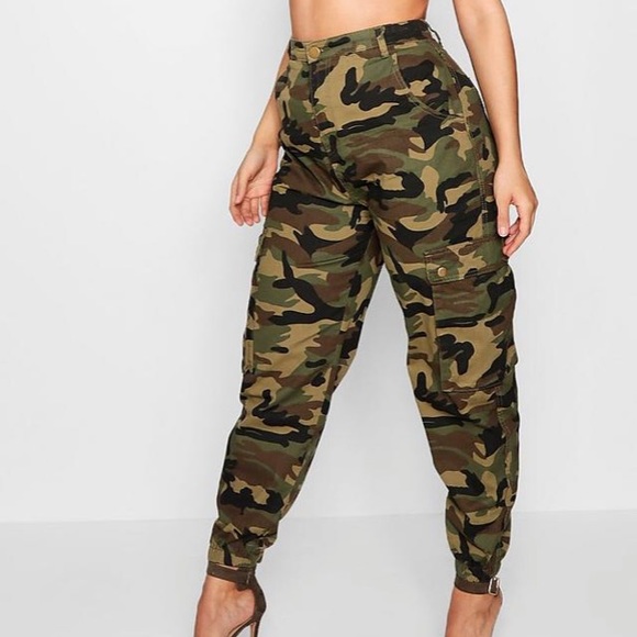 high waist camouflage pants